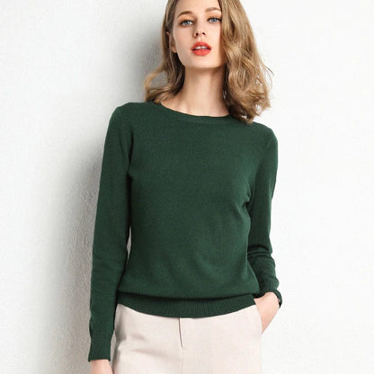 Women's Soft Crew Neck Cashmere Sweater
