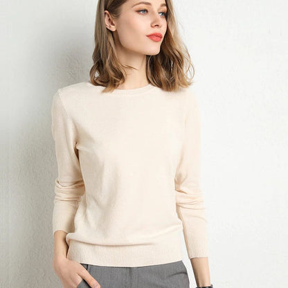 Women's Soft Crew Neck Cashmere Sweater