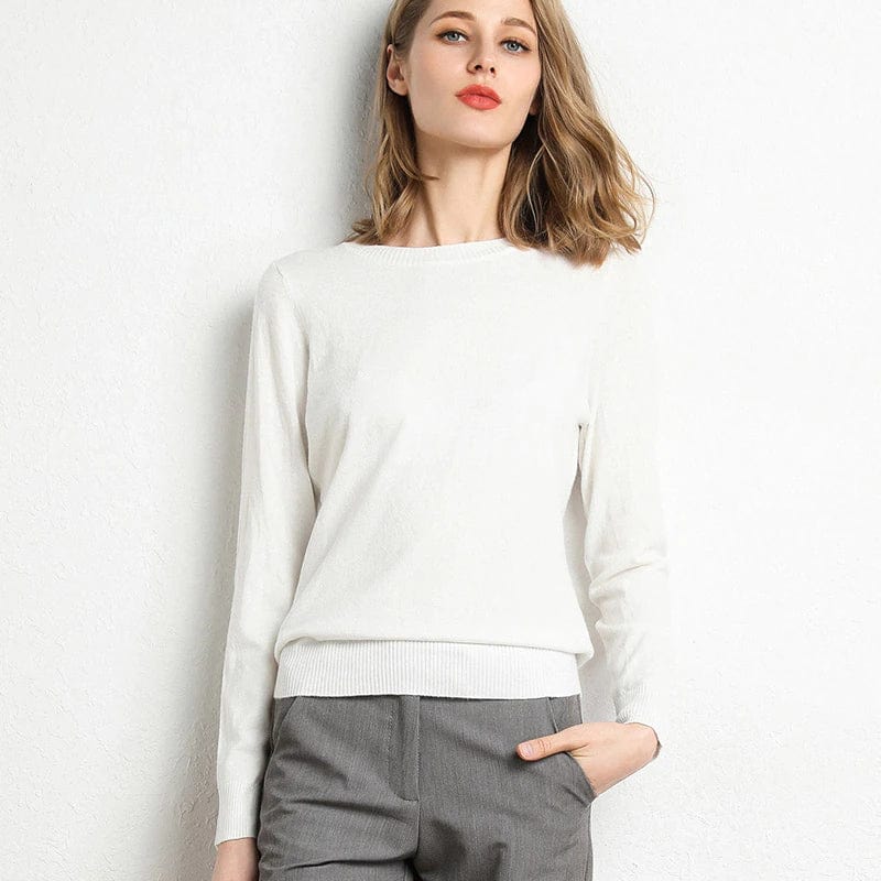 Women's Soft Crew Neck Cashmere Sweater