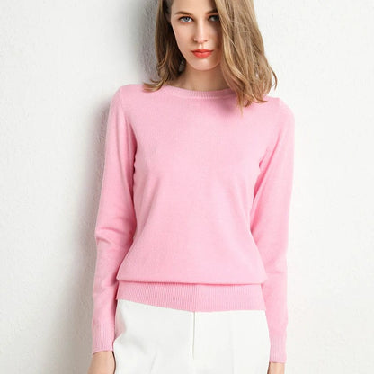 Women's Soft Crew Neck Cashmere Sweater