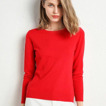 Women's Soft Crew Neck Cashmere Sweater