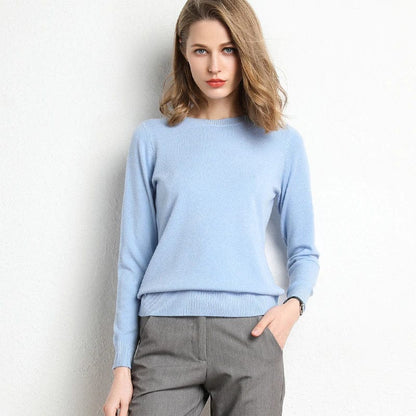 Women's Soft Crew Neck Cashmere Sweater