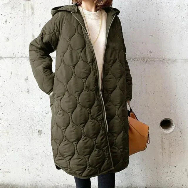Warm Quilted Winter Coat for Ladies