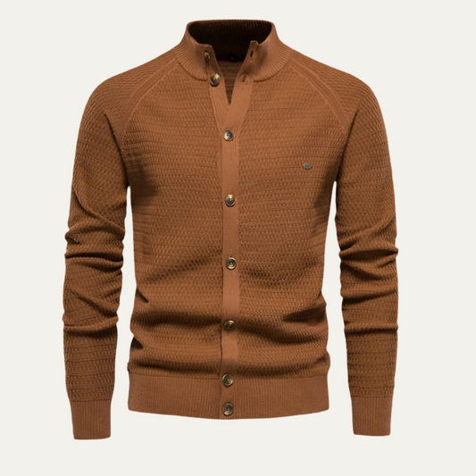 Warm Crew Neck Men's Cardigan Sweater - Modish World