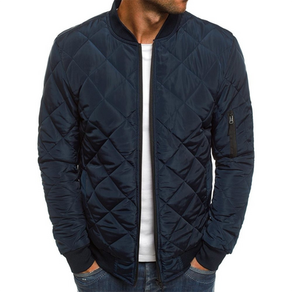 Relaxed Fit Mens Bomber Jacket with Zipper Pockets - ModishWorld