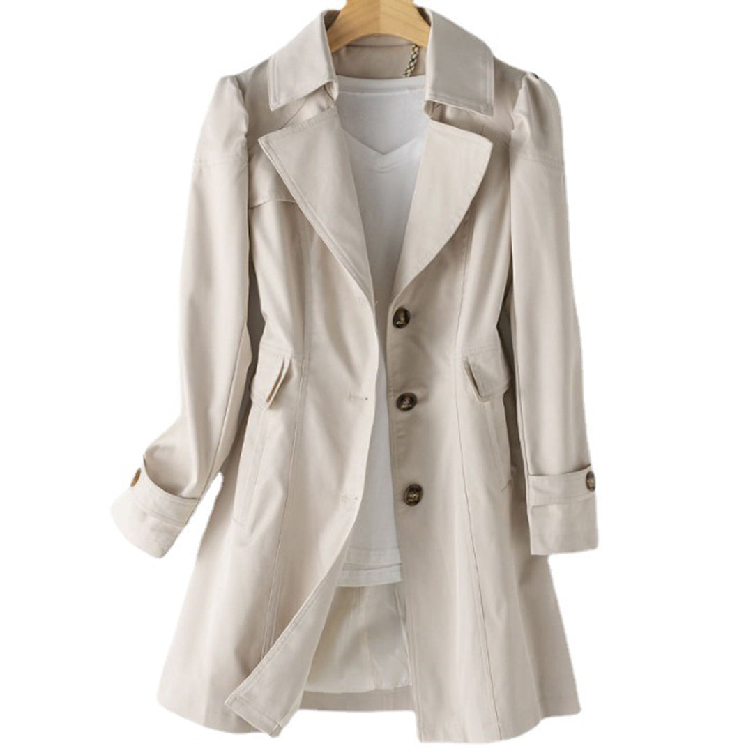 Waterproof Women's Classic Trench Coat - Adjustable Fit