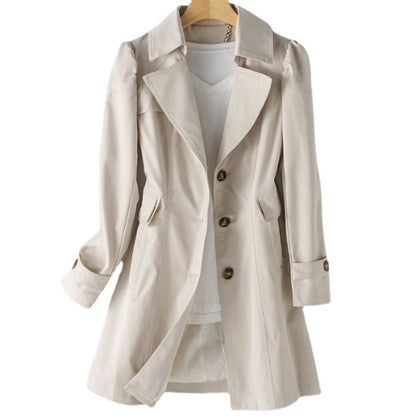 Waterproof Women's Classic Trench Coat - Adjustable Fit