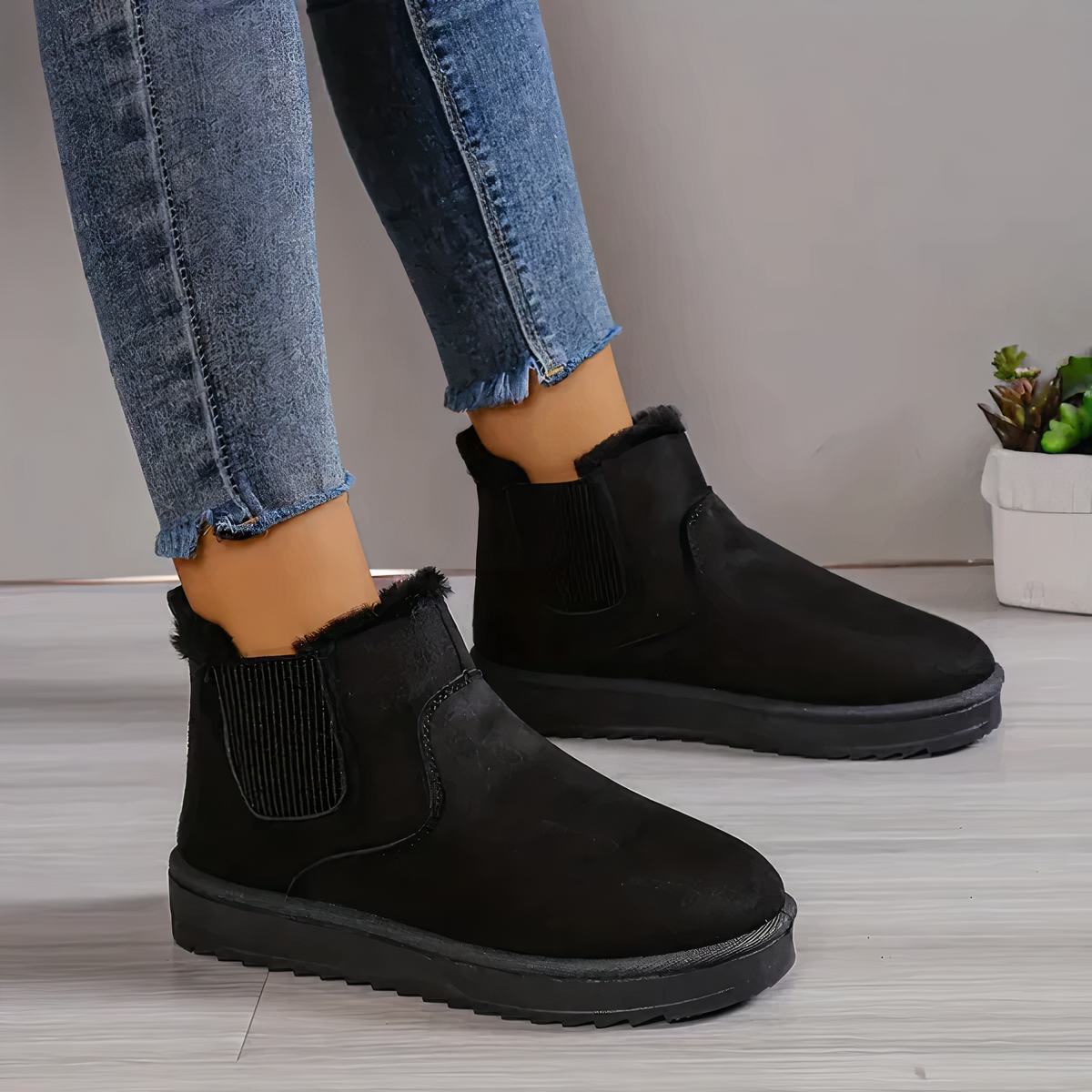 Zoe | Soft Fuzzy Insulated Snow Boots