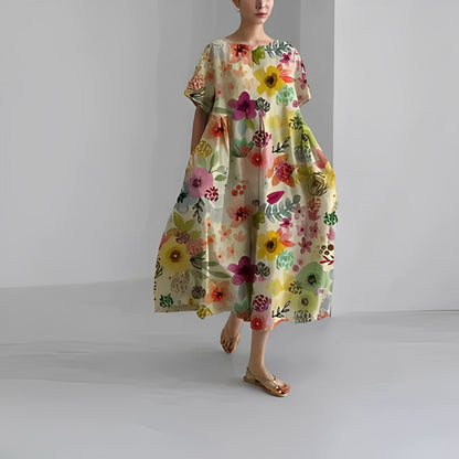 Fashionable Casual Floral Women's Maxi Dress