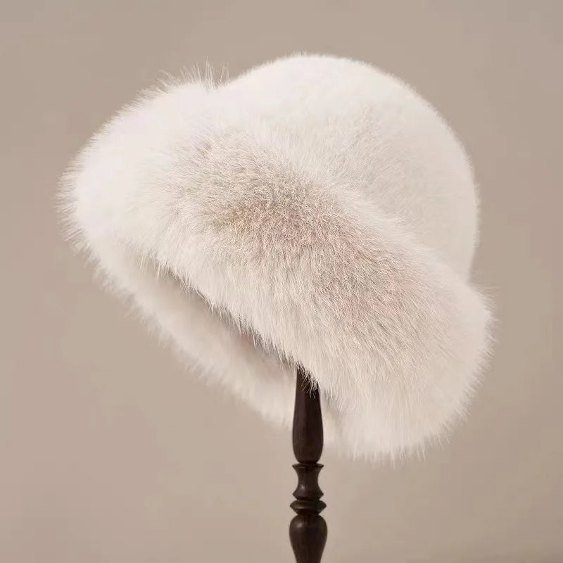 Fashionable Women's Fur Trimmed Hat