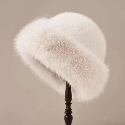 Fashionable Women's Fur Trimmed Hat