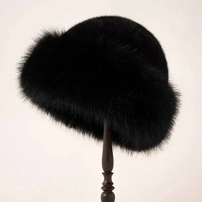 Fashionable Women's Fur Trimmed Hat