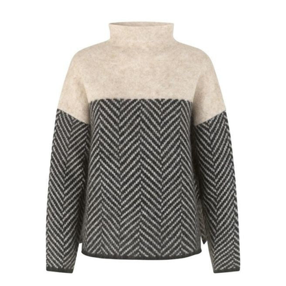 Stylish Zig Zag Knit Sweater for Ladies