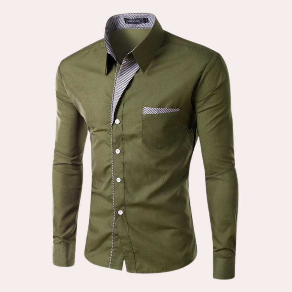 Classic Fit Mens Button Down Long Sleeve Shirt - ModishWorld