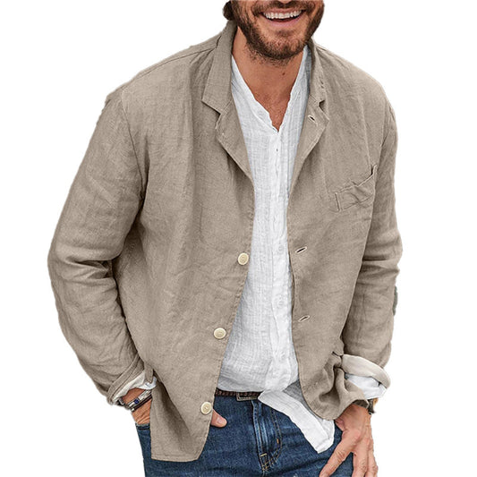 Breathable Linen Blazer with Casual Fit - Modish World