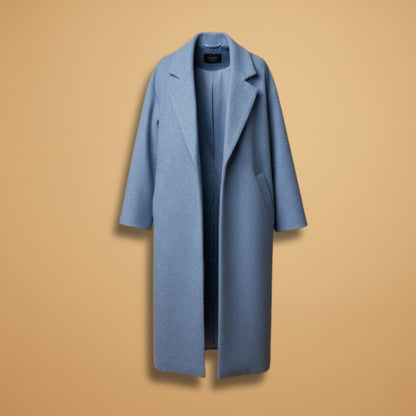 Warm Women's Overcoat with Button Front and Loose Fit Sleeves - Modish World