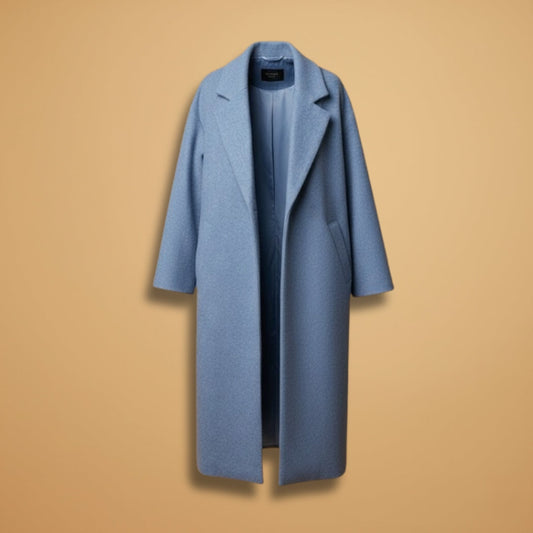 Warm Women's Overcoat with Button Front and Loose Fit Sleeves - Modish World