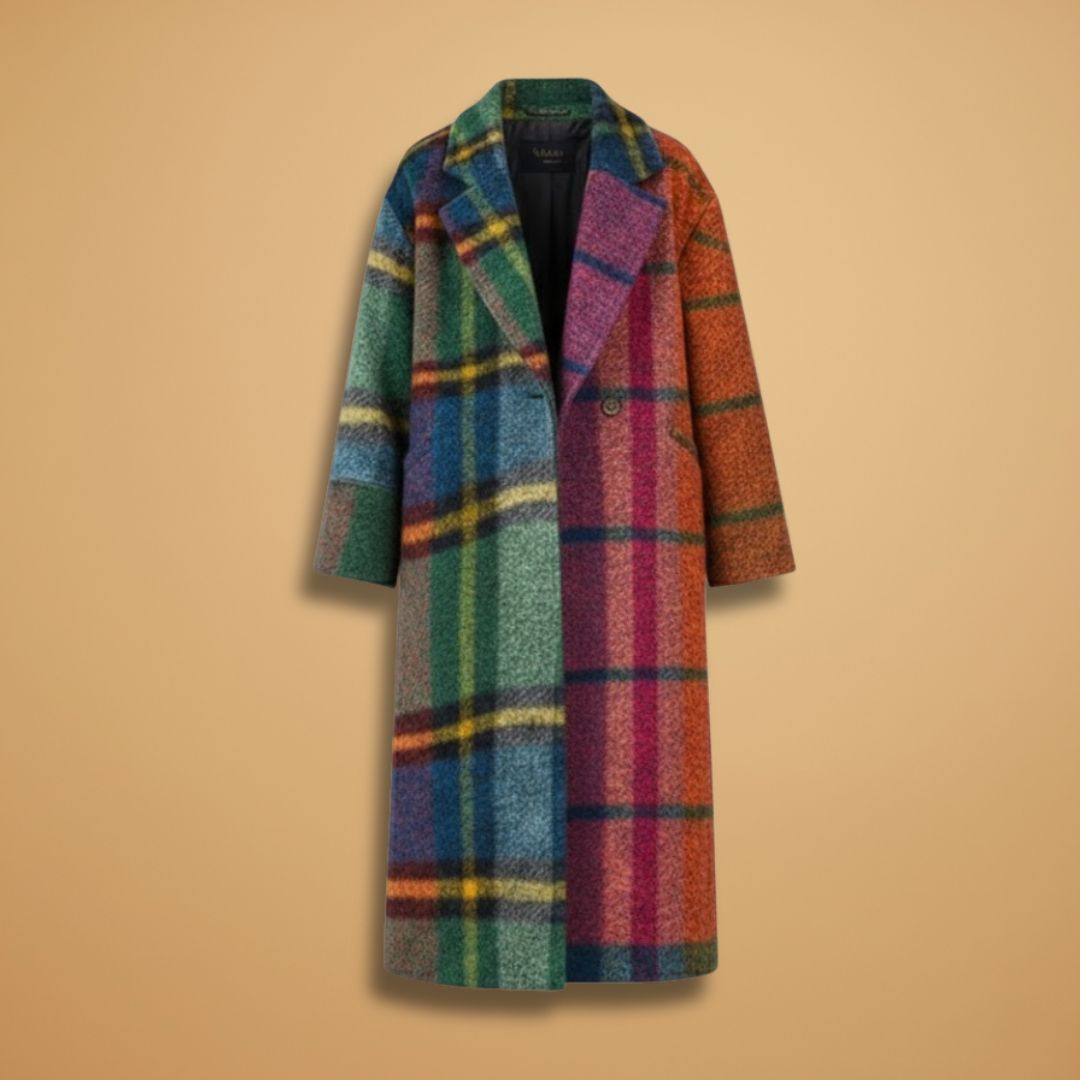 Trendy Ladies Coat with Classic Collar and Floral Print - Modish World