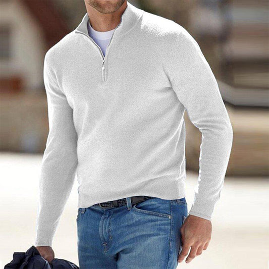 Classic Mens Fleece Quarter Zip Pullover - ModishWorld