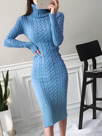 Slim Fit Women's Cable Knit Dress