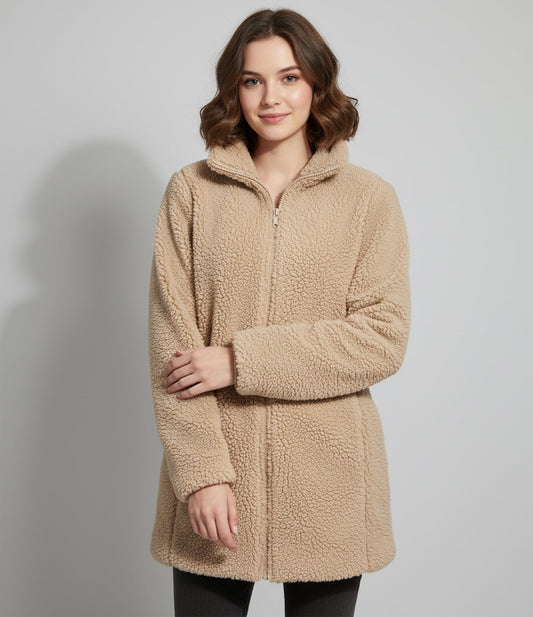 Warm Women's Wool Winter Coat - Classic Comfortable Fit - Modish World