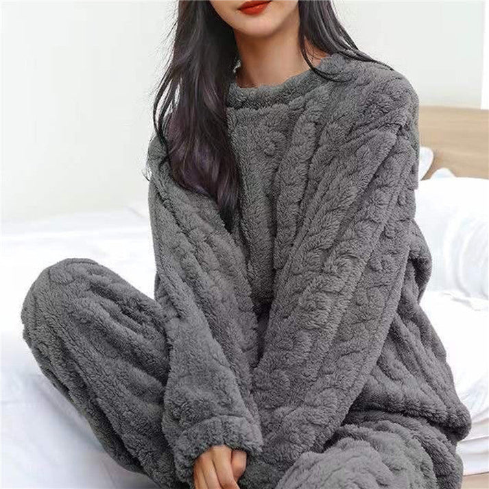 Soft Women's Sleepwear Set – Cozy Long Sleeve Top & Pants