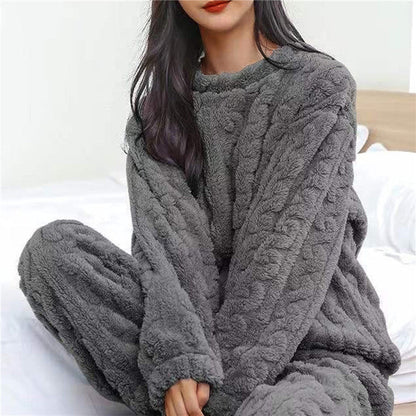 Soft Women's Sleepwear Set – Cozy Long Sleeve Top & Pants