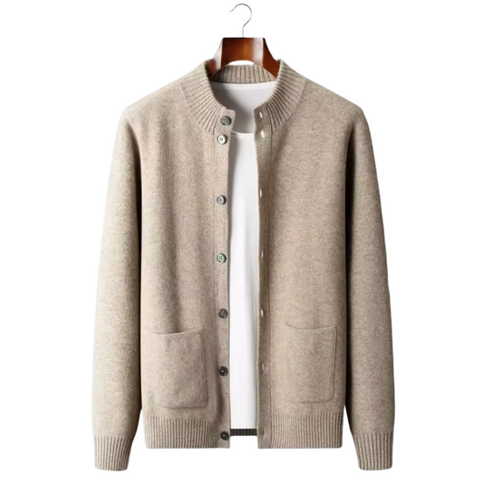 Classic Crew Neck Men's Cardigan Sweater - ModishWorld