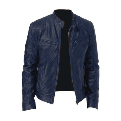 Classic Brown Leather Biker Jacket