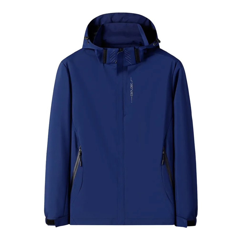 Waterproof Navy Hooded Jacket for Men - ModishWorld