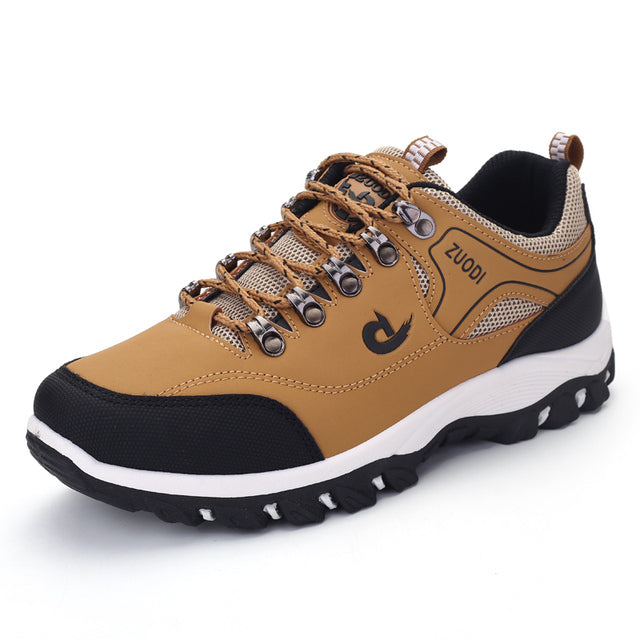 Men's Running Shoes - Grippy Sole with Colorful Details