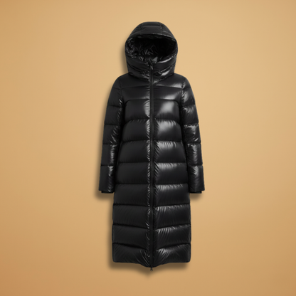 Warm Women's Parka Down Jacket with Hood and Zip - Modish World