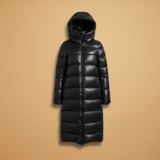 Warm Women's Parka Down Jacket with Hood and Zip - Modish World