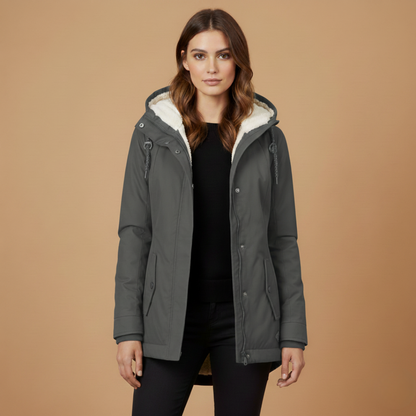 Ladies Waterproof Parka Jacket with Zip