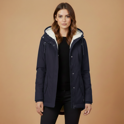 Ladies Waterproof Parka Jacket with Zip