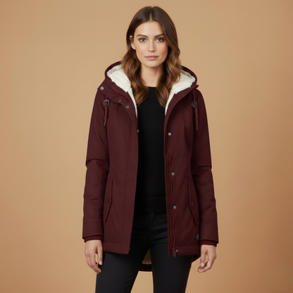 Ladies Waterproof Parka Jacket with Zip