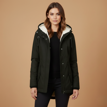 Ladies Waterproof Parka Jacket with Zip