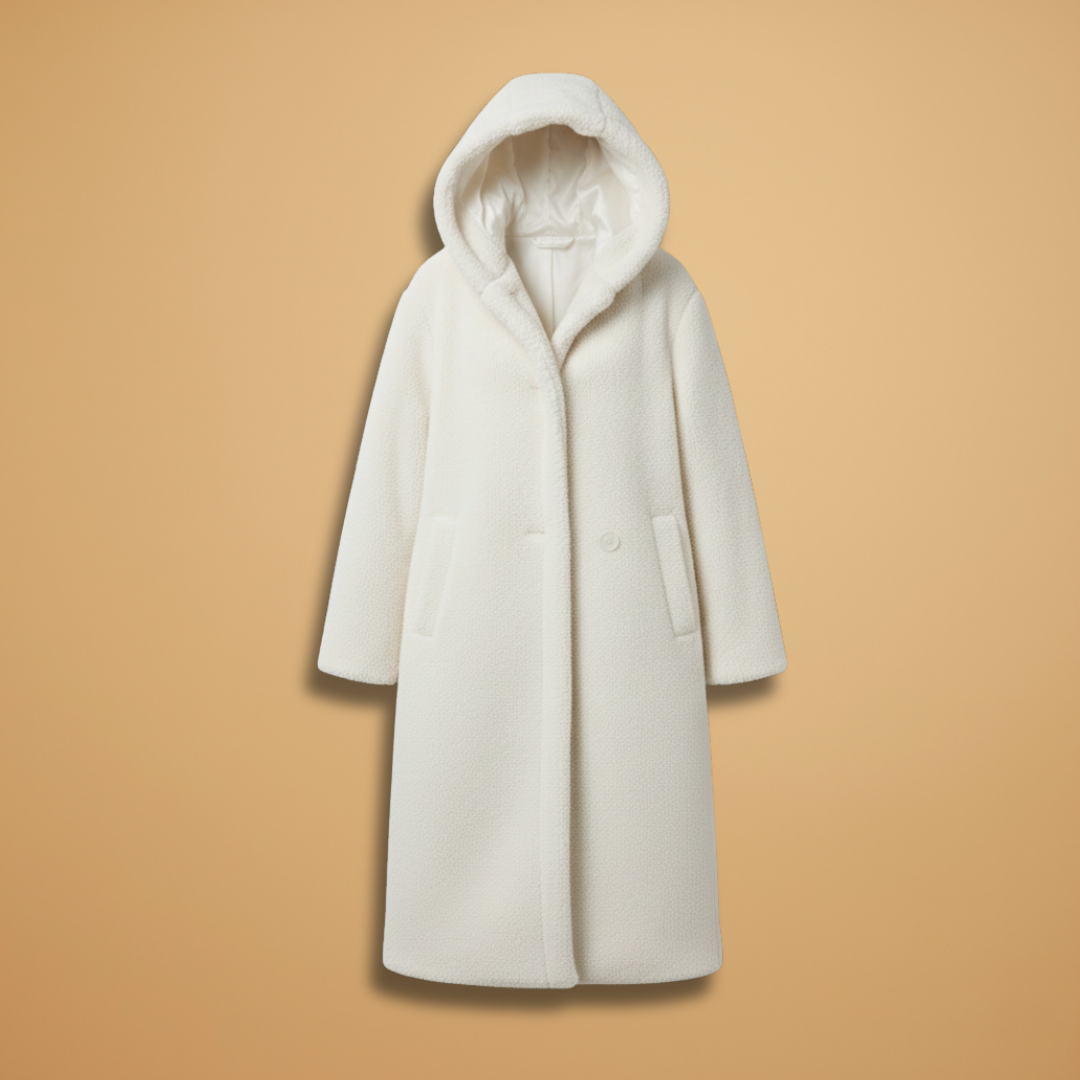 Ladies Warm Parka Coat with Hood and Pockets - Modish World