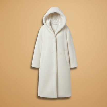 Ladies Warm Parka Coat with Hood and Pockets - Modish World
