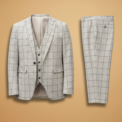 Classic Fit 3-Piece Suit with Button Front - Modish World