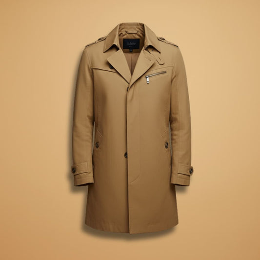 Waterproof Men's Jacket with Zip Pockets and Button Front - Modish World