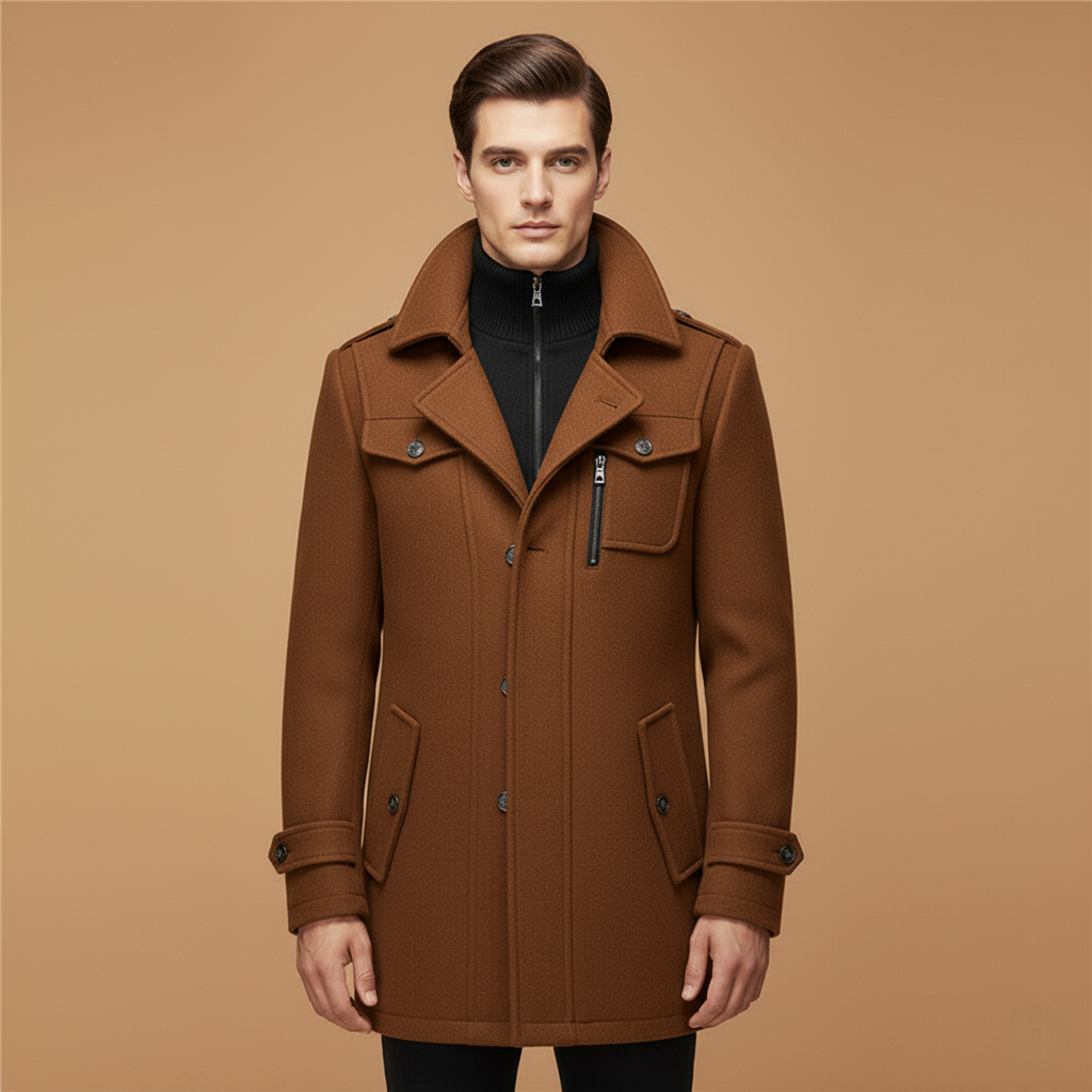 Classic Fit Men's Wool Overcoat