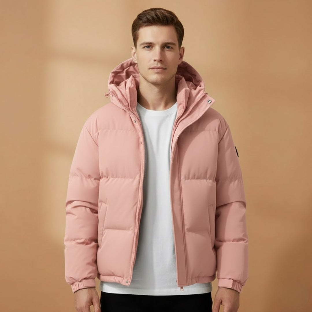 Warm Waterproof Hoodie Coat with Zip Front