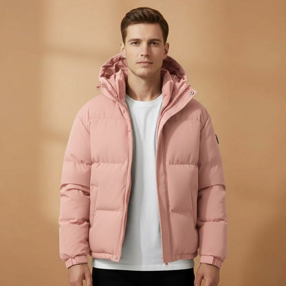 Warm Waterproof Hoodie Coat with Zip Front