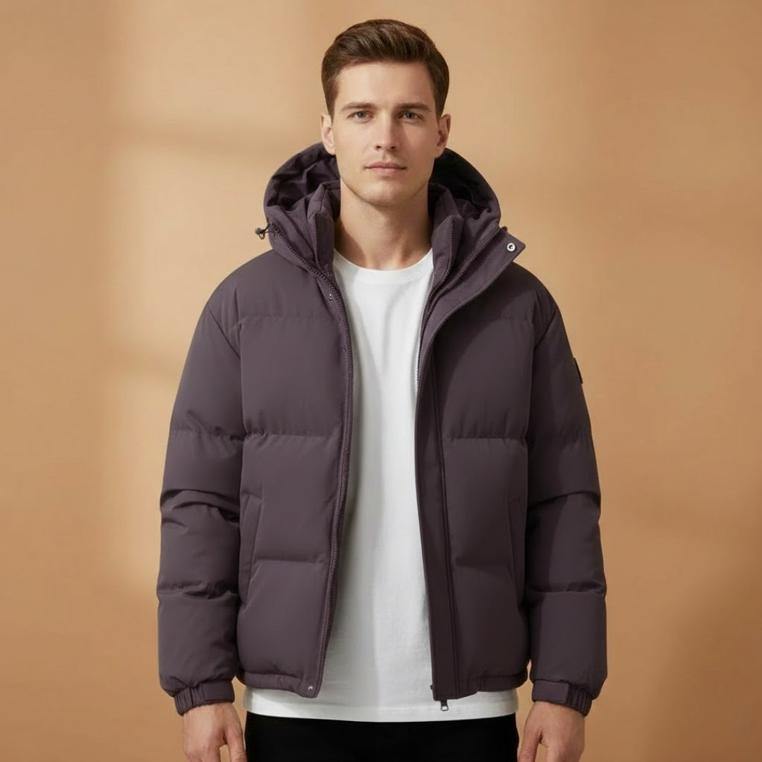 Warm Waterproof Hoodie Coat with Zip Front