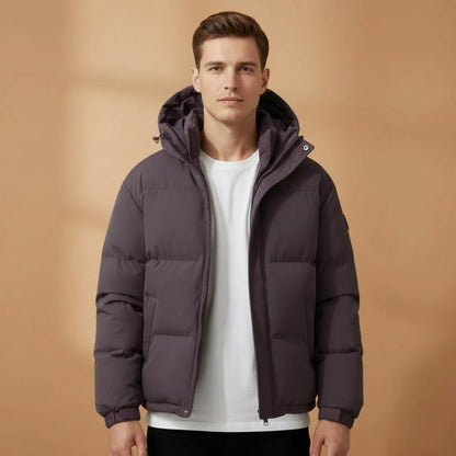 Warm Waterproof Hoodie Coat with Zip Front