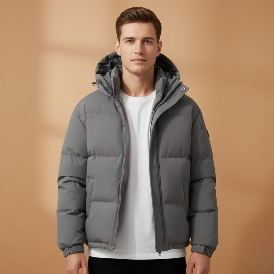 Warm Waterproof Hoodie Coat with Zip Front