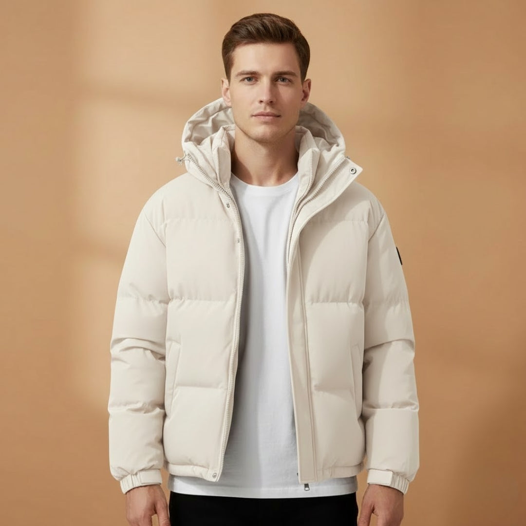 Warm Waterproof Hoodie Coat with Zip Front