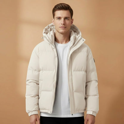 Warm Waterproof Hoodie Coat with Zip Front