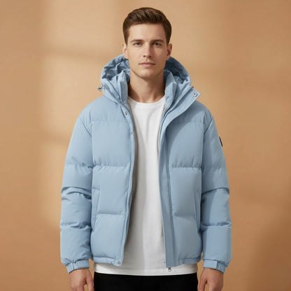 Warm Waterproof Hoodie Coat with Zip Front